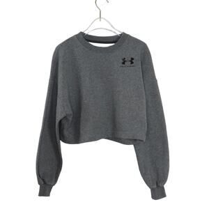 Under Armour Gray Cropped Crewneck Sweatshirt XS